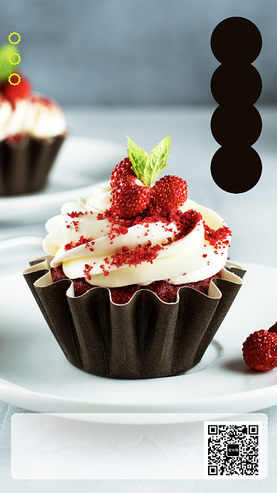 摄影风甜品美食促销手机海报背景