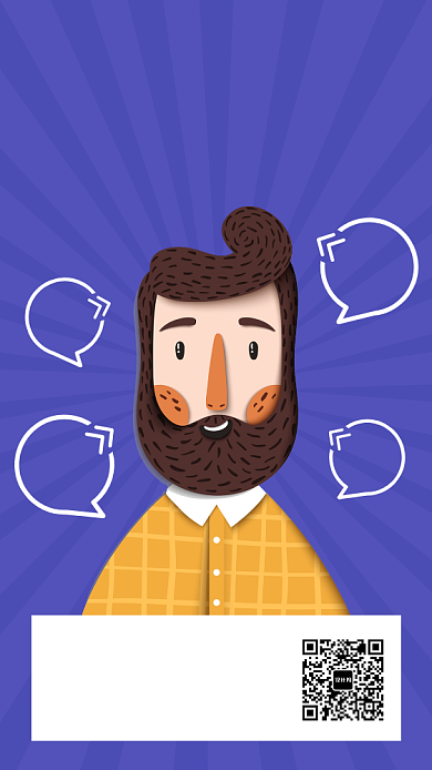 创意插画招聘设计总监手机海报背景