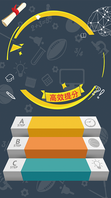 小升初课程培训招生海报背景