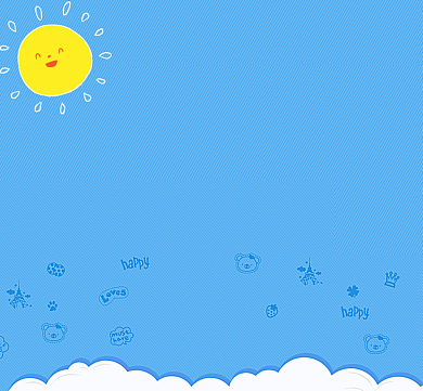 蓝色简约手绘可爱一个大胆的想法朋友圈封面背景