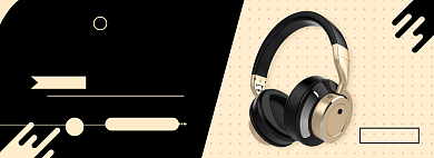 耳机淘宝电商banner图背景