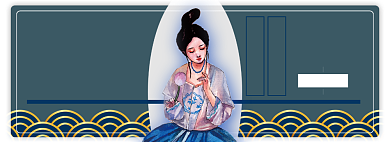 国潮服饰电商淘宝banner图背景