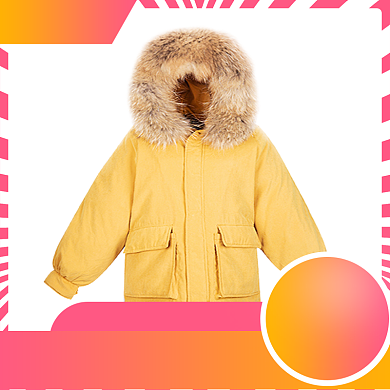 粉色黄色清新可爱棉袄冬装女装直通车背景