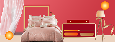 床大促海报banner背景