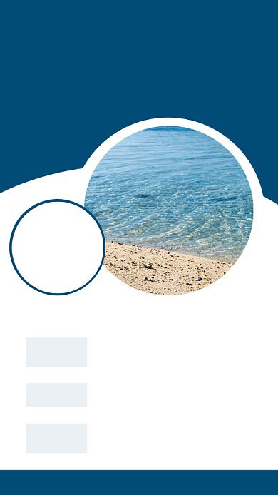 蓝色简约三亚自由行网红路线推荐海报背景