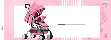 宝宝推车母婴用品淘宝banner背景