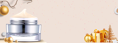 圣诞快乐美妆特惠淘宝banner背景