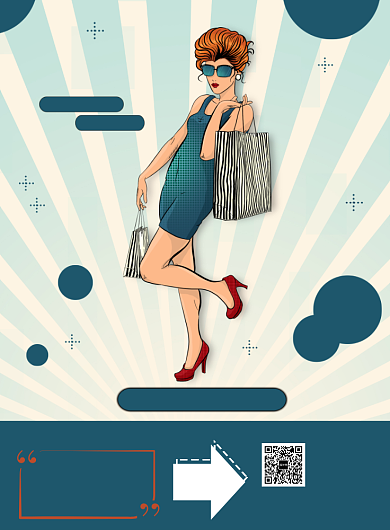 蓝色手绘黑色星期五海报背景