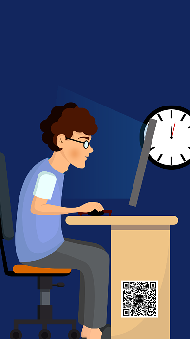 程序员进阶课程手机海报背景