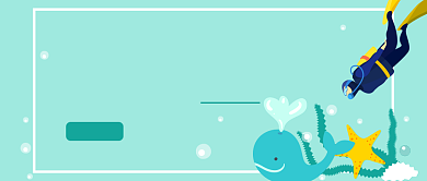 绿色潜水夏季旅行首图背景