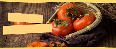 中国传统节气霜降吃柿子公众号首图背景