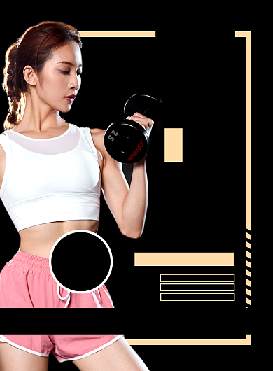 大气黑金健身减肥宣传海报背景