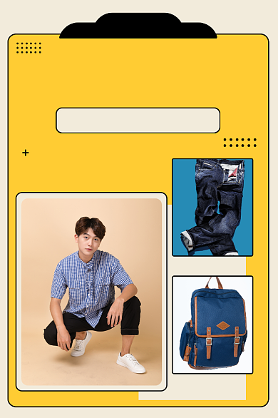 潮男穿搭术文章配图背景