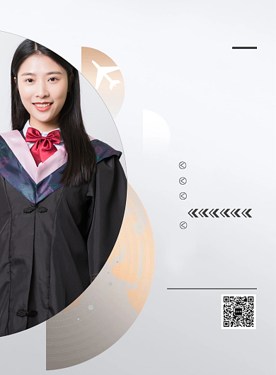 简约出国留学培训机构宣传海报背景