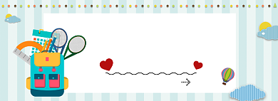 手绘风简约文具专场淘宝banner背景