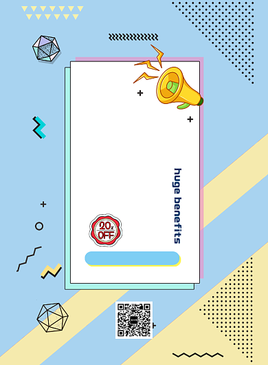 时尚趣味促销满减印刷海报背景