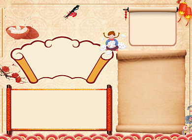 复古牛皮纸春节小报背景