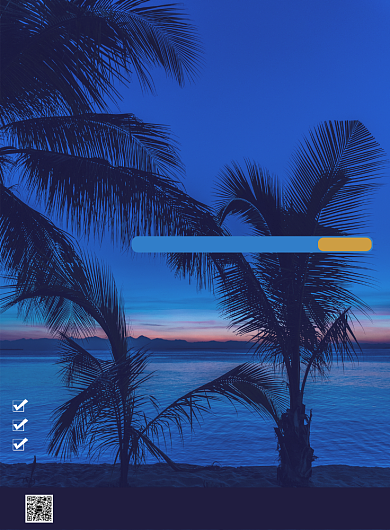 仙本娜蜜月沙滩国外旅游促销宣传印刷海报背景