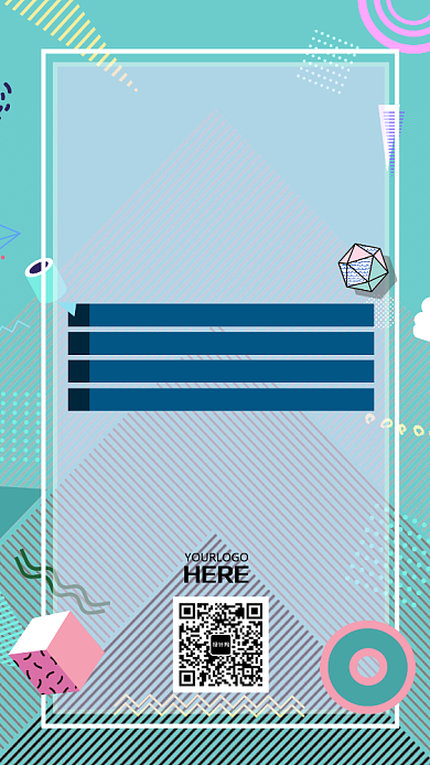 黄绿卡通简约招生手机海报背景