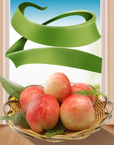 清新风格双十二水果促销电商海报背景