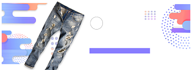 天猫男士牛仔裤新款限时促销优惠淘宝banner背景