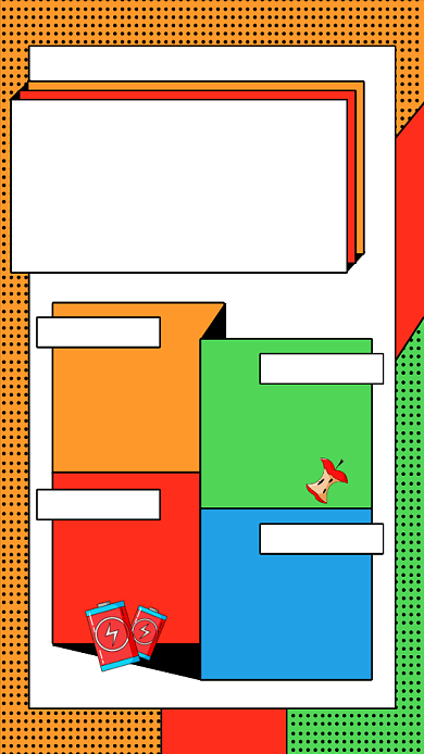 创意垃圾分类详细科普手机海报背景