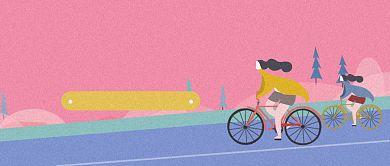 公益简约卡通粉色运动宣传微信公众号素材图片背景