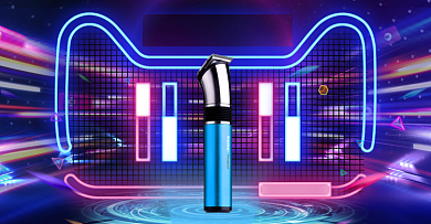 酷炫科技风双十一剃须刀促销海报背景