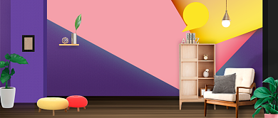 清新装饰简约文艺房地产广告微信公众号素材图片背景