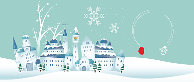 24节气小雪冬季雪景公众号首图背景