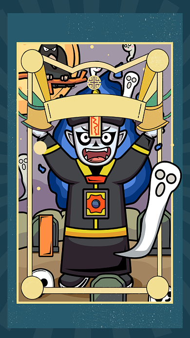 中元节鬼话连篇创意手机海报背景