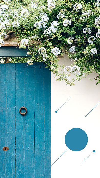 你好七月日签海报背景