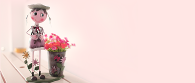 小清新你好八月微信首图背景