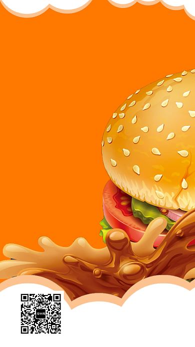 美味美食天地手机海报背景