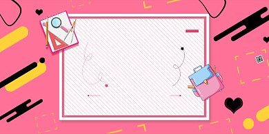 粉色三月开学季大优惠展板背景