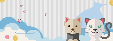 简约几何风宠物粮食淘宝banner背景