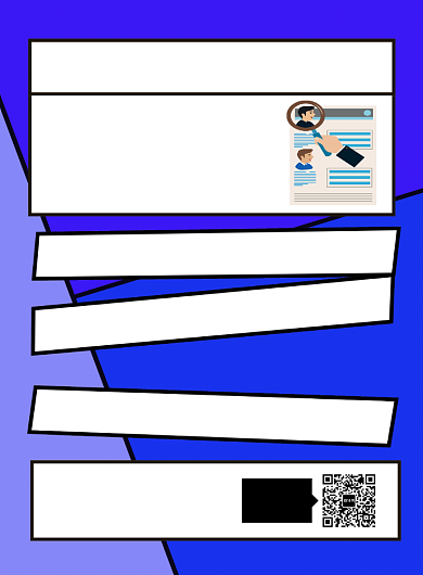 蓝色创意企业招聘海报背景