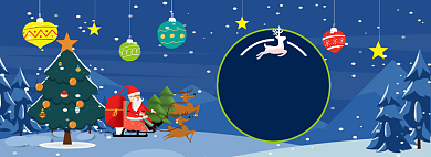 清新圣诞狂欢夜商品促销banner背景