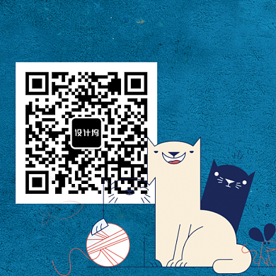 创意卡通手绘宠物二维码背景