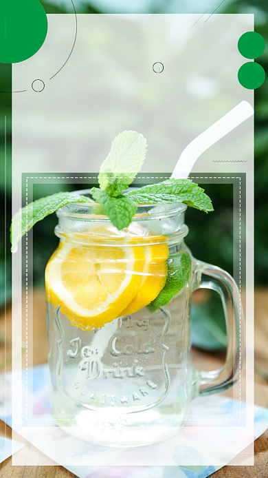 七月简约文艺日签文化宣传海报背景