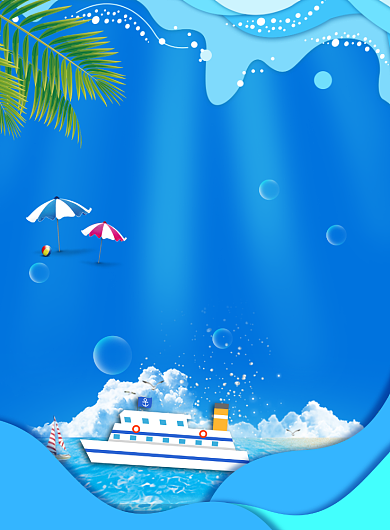 轮船旅游海报模板背景