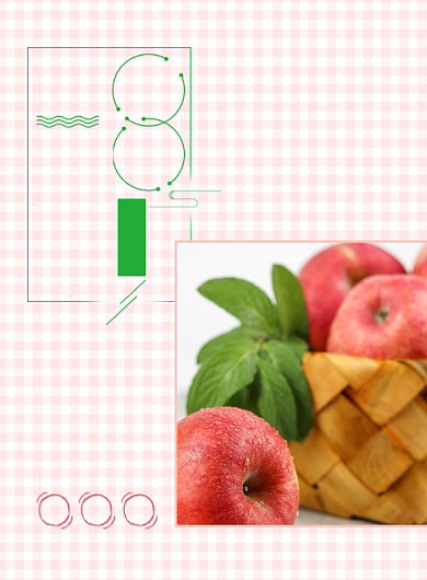 新鲜水果秋季特卖印刷海报背景
