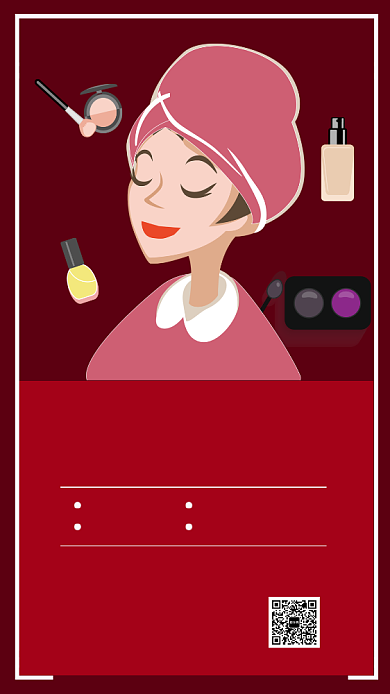 时尚美容美发宣传手机海报背景