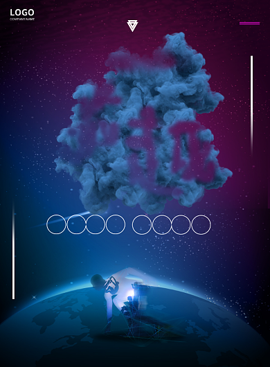 创意企业文化宣传印刷海报背景