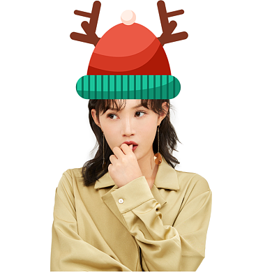 圣诞节卡通圣诞帽头像淘宝直通车图片背景