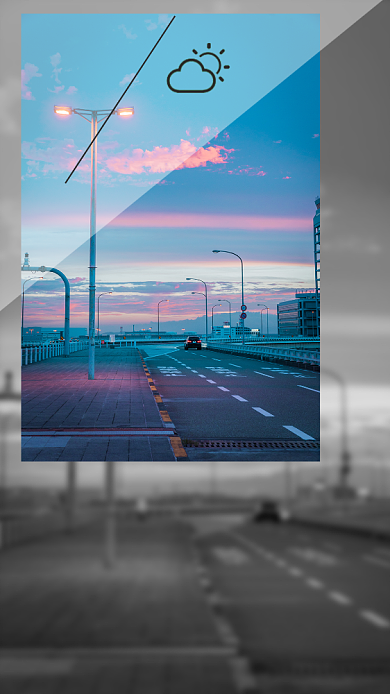 简约清新七月日签手机海报背景