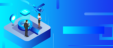 蓝色渐变风未来科技大会公众号首图背景