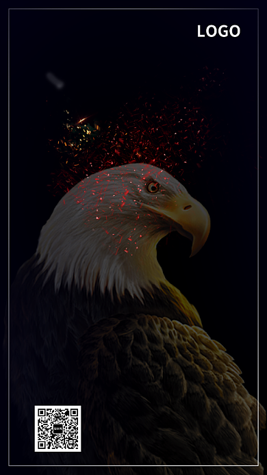 招聘黑色简约个性创意手机海报背景