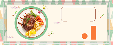 美味牛排50元代金券背景