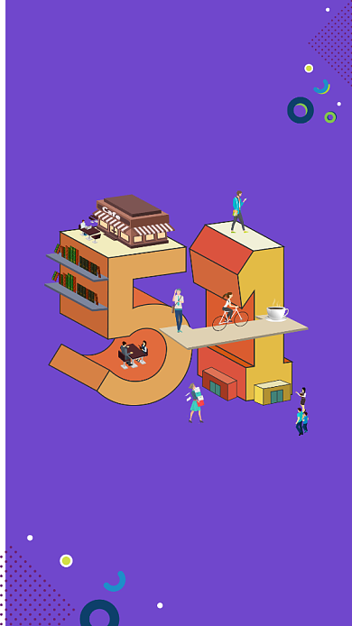 五一劳动节特惠活动人物立体卡通手机海报背景